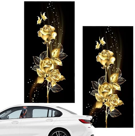 Aufkleber für Fahrzeugtürsäule, B-Säule, Sonnenschutz-Autoaufkleber 2 Stück, Kratzfeste Autoaufkleber, langlebige Autoaufkleber für Familie, Freunde, Kollegen