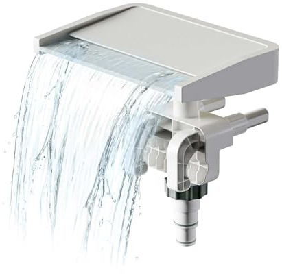 Pool Waterfall Creating Soothing White Noise Sound, Pool Waterfall with Relaxing Sound for Above Ground Pools, Peaceful and Soothing on Hot Days, Power by Filter Pump