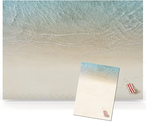 Schreibtischunterlage aus Papier DIN A2 | Design Traumurlaub | 25 Blatt | mit extra Kalenderblatt | Abreißblock (mit Schutzleiste und A5-Notizblock)