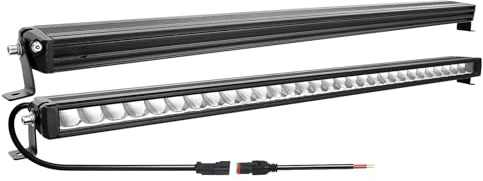 Willpower Led Lichtleiste Balken 12V 24V 33 90W für Auto Offroad KFZ | Lightbar Arbeitsscheinwerfer Scheinwerfer, 6000K Weiß, IP67 Wasserdicht, Beleuchtung für Traktor ATV Boot Quad Fahrzeuge