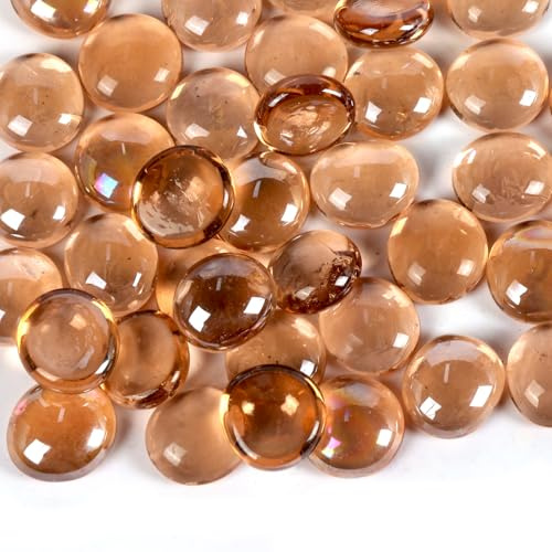 Lot de 100 mini billes en verre plates pour remplissage de vase, pierres Mancala à fond floral, pierres d'aquarium pour table, aquarium, décoration d'intérieur (rose, 0,2 kg)