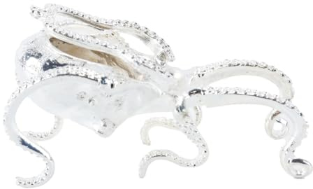 Enwye Metall-Oktopus-Tintenfisch-Figuren, Statue, Schreibtischständer Für Telefonhalterung, Stifthalter, Brillenhalter, Auto-Ornamente, Heimdekoration, Kunsthandwerk, Silber
