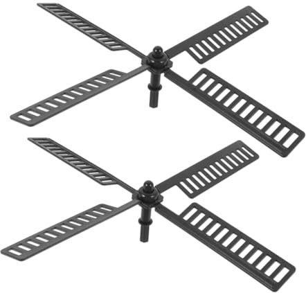 Yardwe 2pcs Outdoor Solar Windmill Blades Garden Windmill Parts Plastic Rotating Lighthouse Leaves Waterproof Yard Decor Replacement for Lawn and Garden