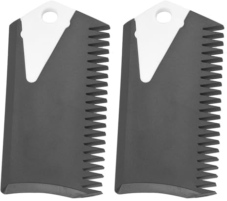 Wakects PVC Surfboard Wax Comb Cleaner Tool 2PCS Schwarzer Wachskamm für das Surfen mit Robustem, Leichten Tragbaren Design