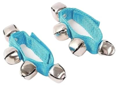 10er-Pack Rhythmus-Armbänder mit Glöckchen, Musikinstrumente, Geschenk for Kinder, Handpercussion-Shaker, Vorschulspielzeug, Lernspielzeug FüR Party Schule(Blue)