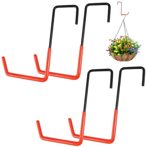 4 Piezas Ganchos para Colgar Bicicletas, Soporte para Bicicleta Robusto, Colgador Bicicleta, Grande en Forma de S, para Colgar Bicicletas, Macetas, plantas, Herramientas Jardinería y Escaleras