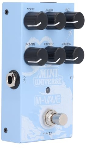 Naroote Digital Modeling Reverb-Effektpedal mit 9 Reverb-Typen für die Erstellung und Aufführung von Musik, Geeignet für Gitarrenliebhaber. Metall 4,41 X 2,68 X 1,57 Zoll