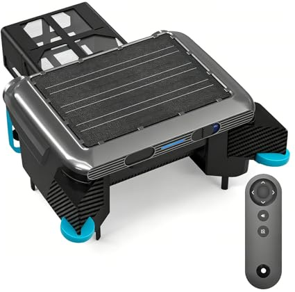 Koyike Limpiador de Superficie Solar para Piscina, Robot Skimmer con Batería 5200mAh, 3 Motores Brushless, 20H+ Autonomía, Cesta 6L, Impermeabile IPX8, Mantenimiento Automático