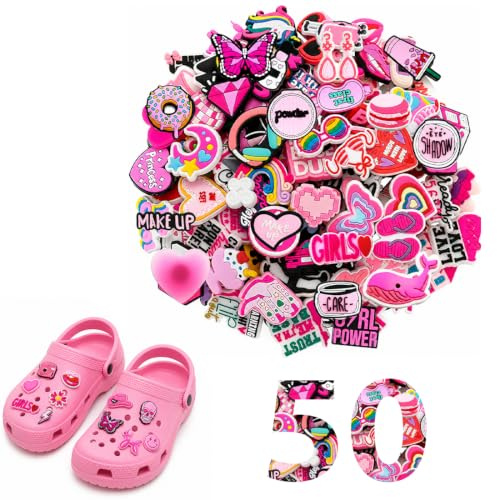 LAKPYN 100 Pièces Charms, Deco Multicolores, Accessoires pour Chaussures à Trou, Cadeau Original Enfant Femme Homme, Décorations Créatives
