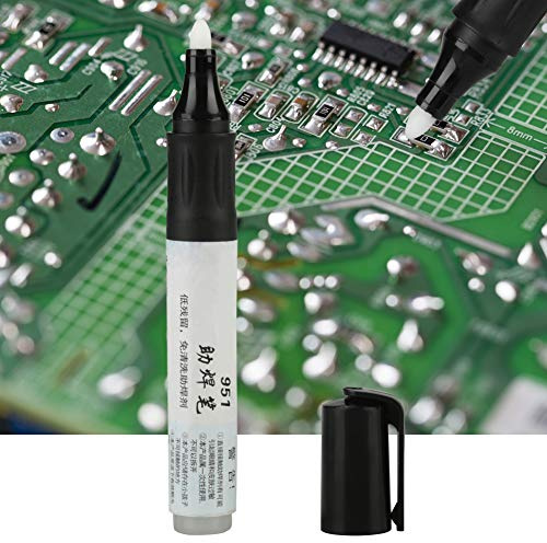 Fabater Penna per Flusso di Colofonia a Basso Contenuto di Solidi 13 Cm 951 Penna per Saldatura Non Pulita per Rilavorazione di Pannelli Solari SMT SMD PCB