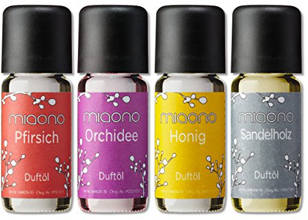 Duftöl Set - Entspannung - Pfirsich, Orchidee, Honig, Sandelholz - Aromaöl für Duftlampe und Diffuser von miaono