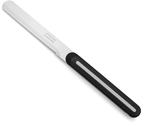 Arcos Coltello da Tavola per Pelare in Acciaio Inossidabile – Manico Ergonomico in Polipropilene, Adatto per Tutti i Tipi di Alimenti – Nero e Bianco, Serie B-Line