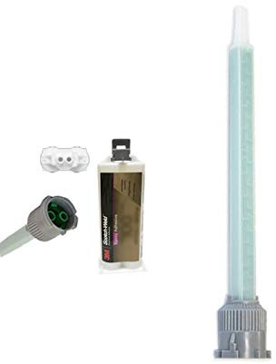 Green EPX Mixing Nozzles 100-Pack-fits 3M 50ml Duo-Pak Adhesive Cartridges (Longer 24-Element, 4.5in, 1:1 & 2:1 ratios)
