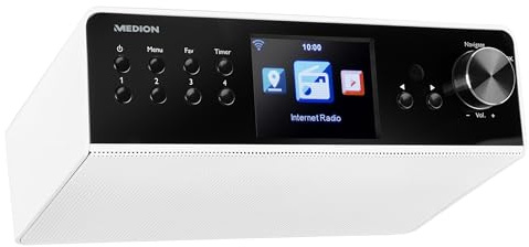 MEDION P85063 Internet Küchenradio mit DAB+ (Unterbauradio, WLAN, UKW, Spotify Connect, DLNA-/UPnP, Farbdisplay) weiß