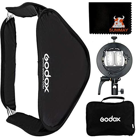 GODOX 80cm x 80cm Pliable Boîte à Lumière kit avec S2-Type Support Bowens Support pour Studio Flash Photographie Flash Godox V1 AD200Pro AD200 AD400Pro V860II TT350 TT685 (SGUV8080)
