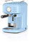 Swan Retro One Touch SK22150BLN Cafetera Express Semi Automática para Espresso y Cappucino, 15 Bares, Vaporizador con Depósito de Leche 0,5L, 1,7 L, Taza Grande o Pequeña, Vintage, Azul, 1200W
