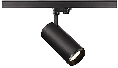 SLV 3 Phasen System Leuchte NUMINOS® PHASE L/LED 3-Phasen-Strahler, Spot, Decken-Strahler, Decken-Leuchte, Schienensystem, Innen-Beleuchtung / 4000K 28W 2620lm schwarz dimmbar 36Grad