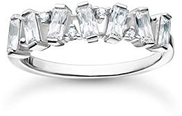 THOMAS SABO Damen Ring weiße Steine Silber 925 Sterlingsilber TR2346-051-14