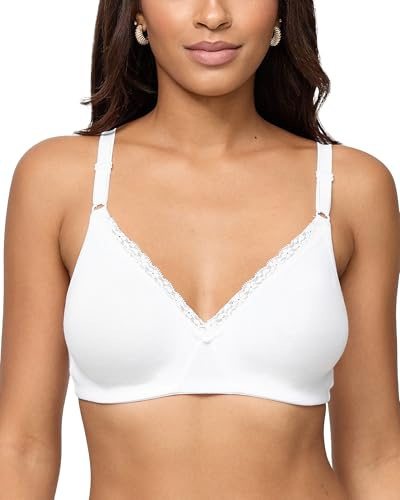 Nur Die Baumwoll Spitzen BH weicher bügelloser Softcup Bra mit nahtlosen, doppellagigen Cups unsichtbar unter der Kleidung Damen