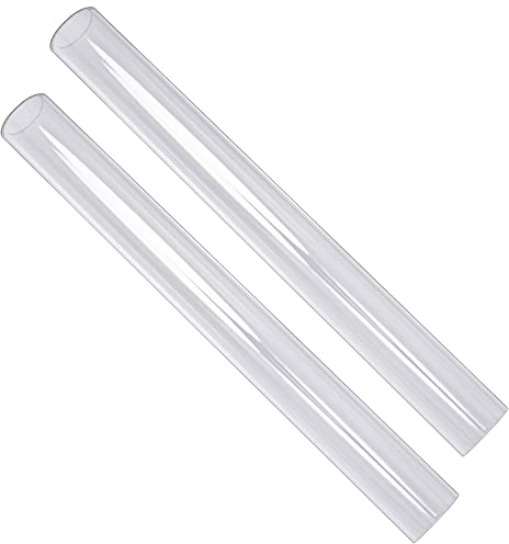 MEETOOT 2pcs Clear Clay Rolling Pins Transparent Hollow Rod for Clay, Ceramic, Sculpting, Carved Transparent Clay Acrylic Roller