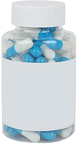 100pcs Gélatine Vides Gélules Creuses Vacant De Capsule De Capsule Dur Transparent (blanc Bleu)