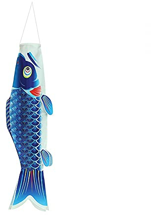 Bandiera della carpa, stile giapponese, sacco a vento a forma di pesce, 100 x 25 cm, decorazione da appendere per interni ed esterni
