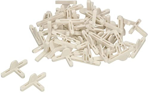 KOTARBAU® Cruceta para baldosas T, 4 mm - 45 unidades, Separadores para juntas, Espaciadores, Clips de nivelación de baldosas, Cruceta separadora en T para azulejos,