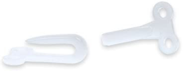 Ganchos de Riel de Cortina Ganchos de Cortina de Plástico Blancos 50 uds. Corchete coser 2 ojales