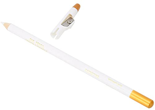 Crayon à barbe professionnel pour homme, crayon à barbe avec taille-crayon, outil de coiffage pour coiffer et bordures, blanc