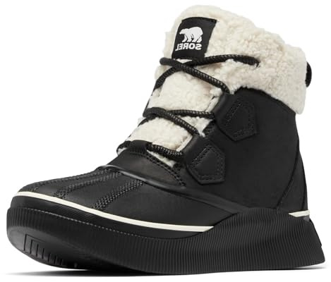 SOREL Women's Out N About lV Chillz Waterproof Boot - Black, Chalk - 8
