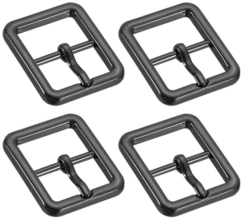 QUARKZMAN Metall Rollen Schnalle, Gürtelschnallen zum Wechseln mm Einzelnadel Gürtelschnalle mit Quadratischem Mittelsteg Schnalle für Schuhe DIY Taschen Zubehör Gürtel, Bronze