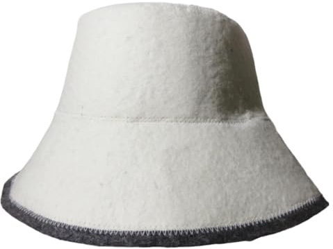 Folpus Wool Sauna Hat Russian Bath Hat Sauna Hat Hat for Sauna for Bath House Sauna House, White