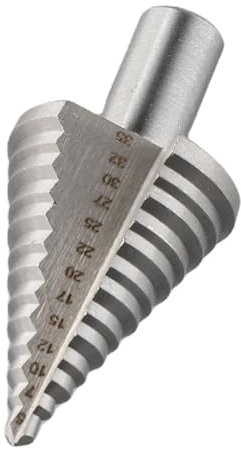 Broca escalonada ranurada en espiral, Broca de 35 escalones con revestimiento recto for madera y metal