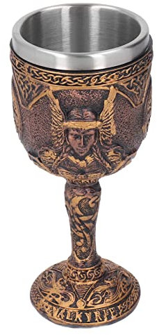 TOPINCN Copas de Vino con Cáliz, Copa de Vino Nórdica, Copa de Cerveza Retro única de Acero Inoxidable para Cócteles, Whisky, Vino Tinto, Copa de Vino, Copas de Cóctel, Copa de Whisky,