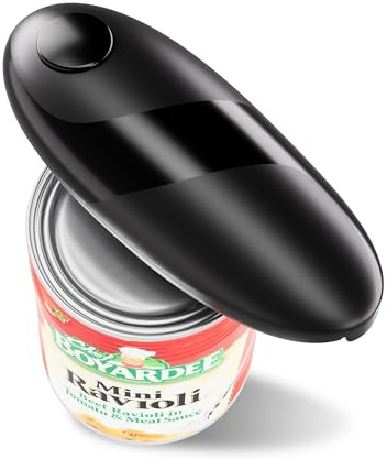 Electric Can Opener for Seniors - One Touch Automatic Kitchen Gadget, Smooth Edge Design for Safety & Arthritis-Friendly Use, Works with All Can Sizes