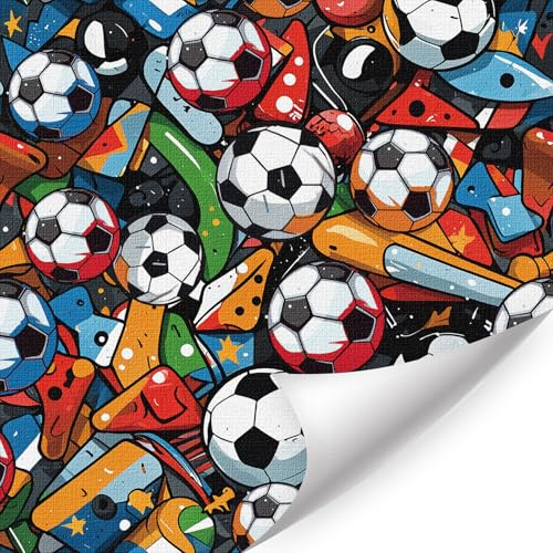 HPNIUB Fussball Ball Spielzeug Bunt Tapete Wand Kinderzimmer Dekorationen