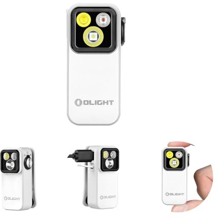OLIGHT Oclip Pro Lampe de Poche EDC Miniature Rechargeable 500LM 120M | Aimanté, Étanche IPX6, Avec Éclairage Rouge, Flood et Spot, Idéal Pour l'extérieur et les Situations d'urgence