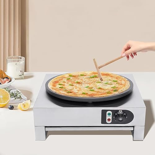 Crêpière électrique avec contrôle de température réglable, idéal pour faire des crêpes, crêpes et omelettes à la maison