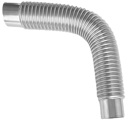 Wood Stove Pipe - Stove Chimney Pipe, Flex Vent | Stainless Steel Flexible Flue Exhaust, Adjustable Exhaust Ventilation Hose for Pellet Fresh Air Intake Heating Systems Fireplace