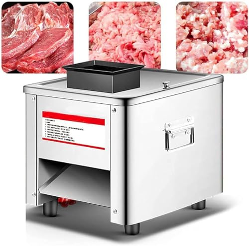 Electric Meat Cutter Machine, 850W Meat Slicer for Chicken, Fish, Beef, and Vegetables, Commercial Shredder and Dicer, 5MM Slicing Thickness