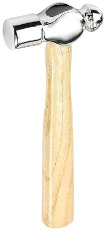 Small Round Head Hand Hammer Mini Wooden Handle Hammers Steel Ball Peen Hammers Portable Little Repair Hammer Tiny Woodworking Mallet Metal Working Mallet Tool for House Camping