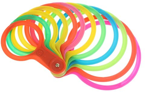 Anillo Medidor de Diámetro de Frutas Plástico 1 Juego y Melocotones | Rango 55 a 110mm, Clasificación por Calibre, Uso en Mercados y Fruterías, Color Surtido Color Aleatorio