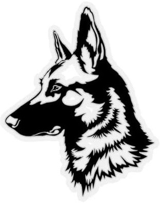 JIFENLI Belgische Malinois Profil Aufkleber/Maligator Hund Geschenk Auto Produkte Stilvoll, Aufkleber Aufkleber Dekoration Pvc Außenteile Niedlich,