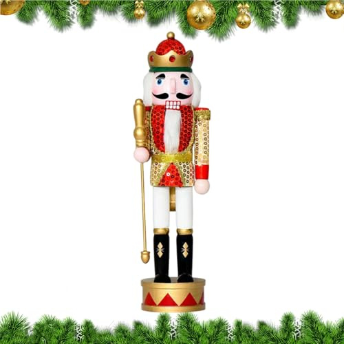 Zyntora Schiaccianoci Decorativi,Personaggi Schiaccianoci in Legno Figure Natalizie | Decorazione per la Casa da Collezione per Hotel Albero Bar Cucina Festa Caffè Porta d'Ingresso Scaffale