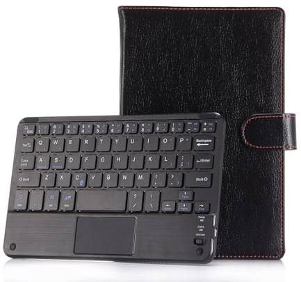 kuaijiexiaopu Funda Universal con Teclado y Soporte abatible Compatible con Todas Las Series de tabletas de 7 a 8 Pulgadas