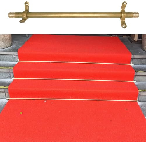 ZXGGASG Bulli corridori Moquette Ottone Solido al Disponibile in Set di Scale 30-36 Pollici, canne da Tappeto Decorative Decorazioni per la casa