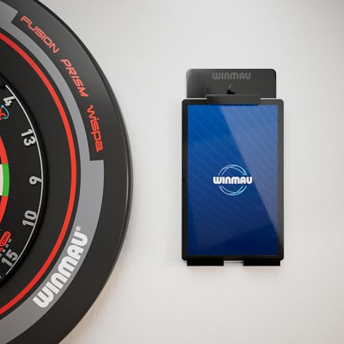 WINMAU Darthållare - Premium Väggfäste För Surfplatta Och IPad | Justerbar Vägghållare För Surfplatta Och Digitala Poängappar | Perfekt För Dartpoängsättning, Hem, Kontor Och Spelrum | Darttillbehör