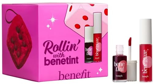 Benefit Rollin’ With Benetint 3-Piece Lip & Cheek Gift Set Full-size rose-tinted lip & cheek stain and lip gloss