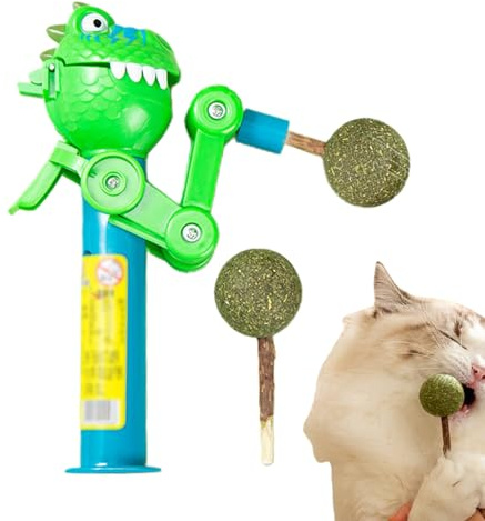 Lollipop-Roboter-Katzenspielzeug – 17 Cm, Interaktives Katzenminze-Haustierspielzeug, Vielseitig Einsetzbar Zum Füttern Und Spielen | Robuster, Spannender Unterhaltungsspaß Für Katzen, Hunde Und Ander