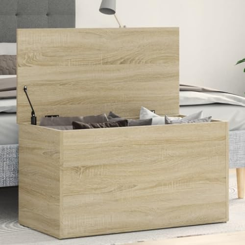 Generico Cassapanca Rovere Sonoma 84x42x46 cm in Legno Ingegnerizzato,Armadietti e portaoggetti,Bauli e cassapanche-803059